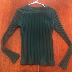 Green A New Day ribbed long sleeve top